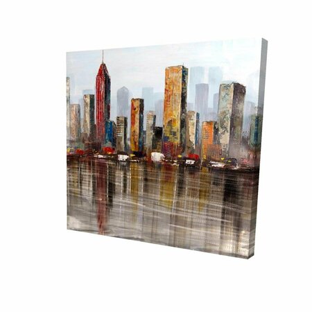 12 X 12 In. Rust Looking City-Print On Canvas